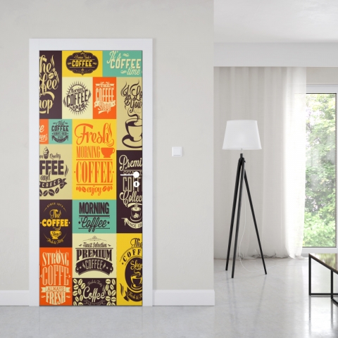 Preview: Türposter Retro Kaffee Preview: Türposter Retro Kaffee Maßanfertigung