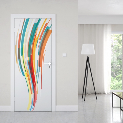 Preview: Türposter Abstrakte Regenbogen Preview: Türposter Abstrakte Regenbogen Maßanfertigung