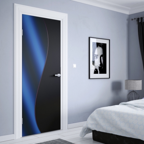 Preview: Türposter Black Blue Abstract Preview: Türposter Black Blue Abstract nach maß