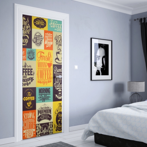 Preview: Türposter Retro Kaffee Preview: Türposter Retro Kaffee nach maß