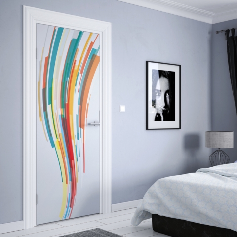 Preview: Türposter Abstrakte Regenbogen Preview: Türposter Abstrakte Regenbogen nach maß