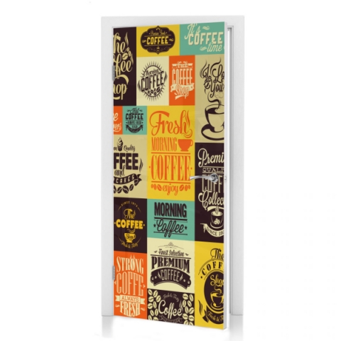 Preview: Türposter Retro Kaffee Preview: Türposter Retro Kaffee